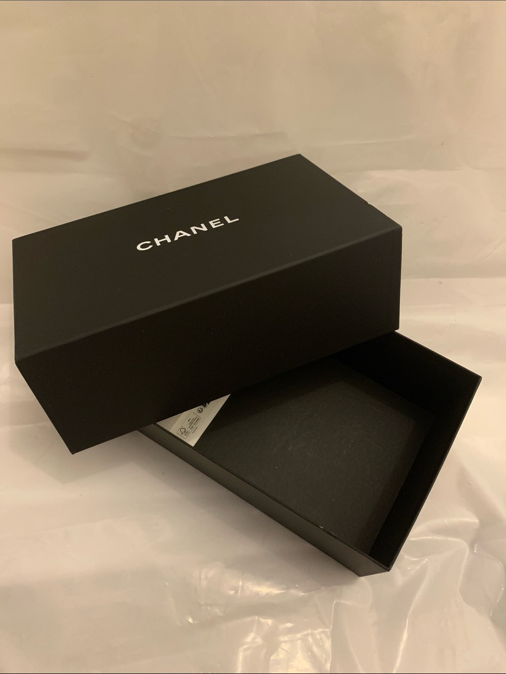 CHANEL Black Box with White Logo